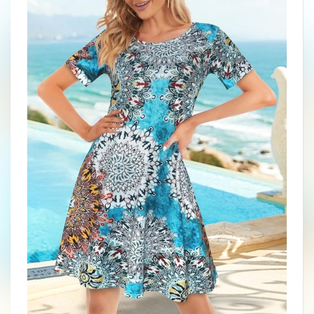 Women's Mandala Print Dress